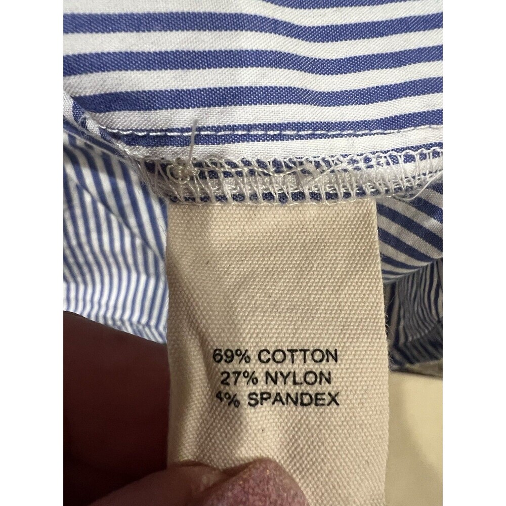 Marled Solid & Stripe Blue Oxford Stripe Button Down Shirt Size XS - Picture 6 of 7